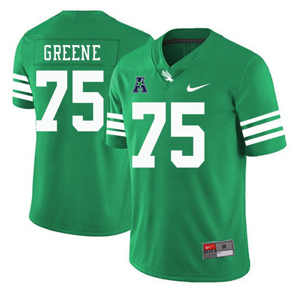 #75 Joe Greene North Texas Mean Green College Football Jerseys Stitched-Green